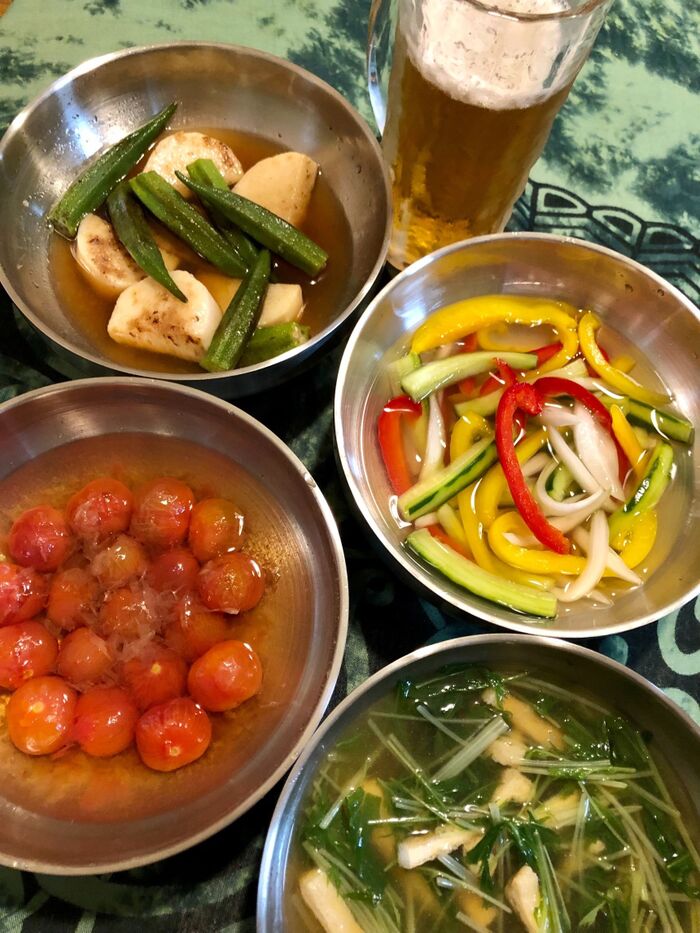 煮汁、漬け汁なり、それごと冷やしてみた結果