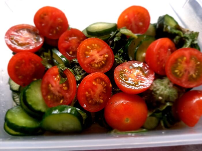 食材をアレンジ⏩きゅうりとトマト