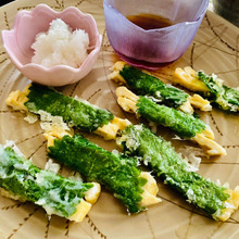 簡単で美味しいからハマってます!油あげの大葉巻き天ぷら