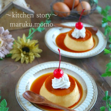 【初動画ですくうシーン♪】昔懐かしい♪固めのたまごプリン