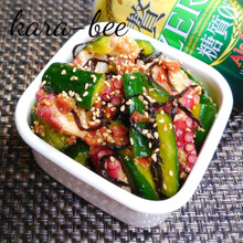 簡単おつまみ♪さっぱり!梅ぽんタコきゅう