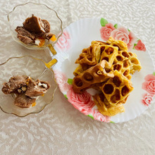 油なし!ワッフル、あずきミルクプリンシャーベット