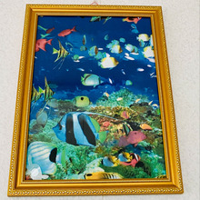 家にあった額に入れてインテリア!まるでなんちやってラッセン風🎶