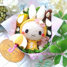 実は簡単なんです♡黄色いレインコートのミッフィーで梅雨弁当
