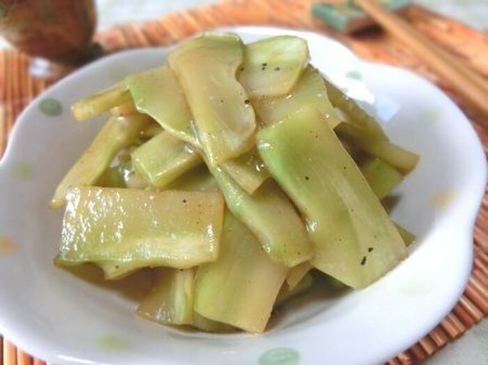 5分おつまみ☆ ブロッコリーの茎でメンマ