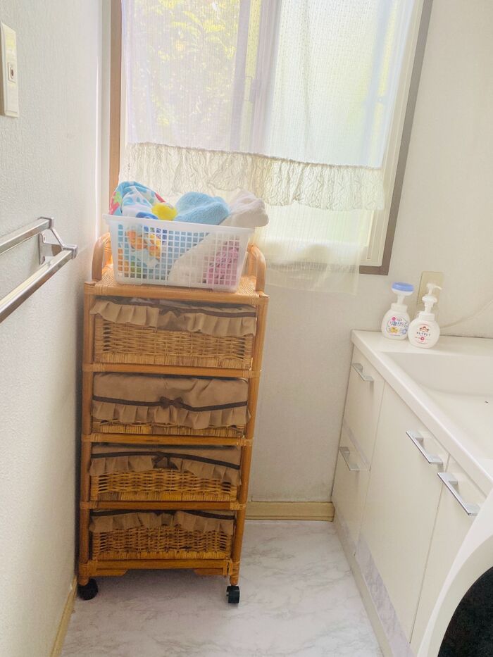 タオルの収納はまとめて、軽くて、使いやすい、通気性のあるもので!