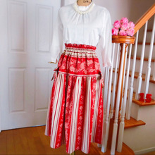 太く見えない!ボーダー生地で手作りギャザースカート♡