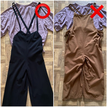 体型を隠したいアラフォーアラフィフさんも思い切ってサロペットを楽しみましょう♪