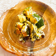 材料2つ!かぼちゃとレーズンのサラダ♪