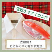 生乾きでアイロン!? 衣類別!とにかく早く乾かす方法