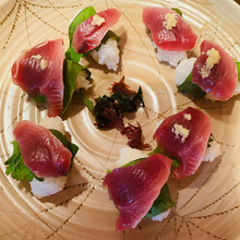 大葉寿司とろカツオがたまりませんよ〜