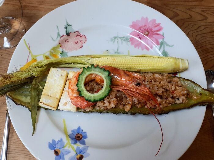 沖縄×イタリアンコース料理 イタ飯…島豆腐…ゴーヤ…スナックパイン