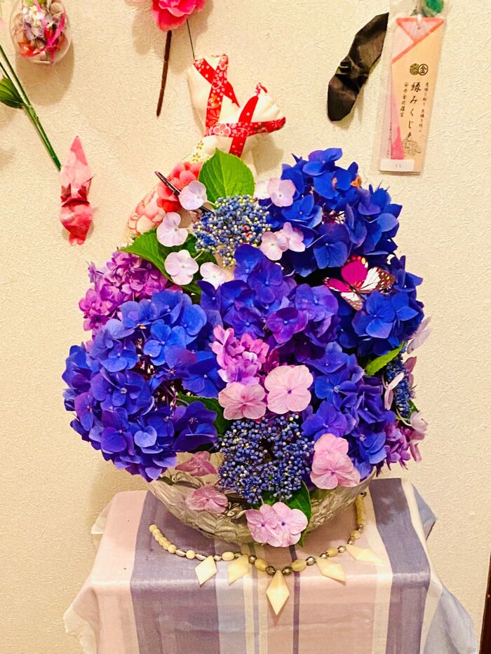 夏を代表するお花🎶紫陽花でインテリア