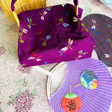 なんか懐かしい!バスケットを和柄の生地で古風に!お茶セットの出上がり🎶