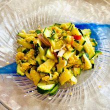 夏野菜の定番!ズッキーニの卵とじ