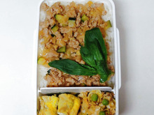 【受験フードなジミ弁】ガパオライス弁当