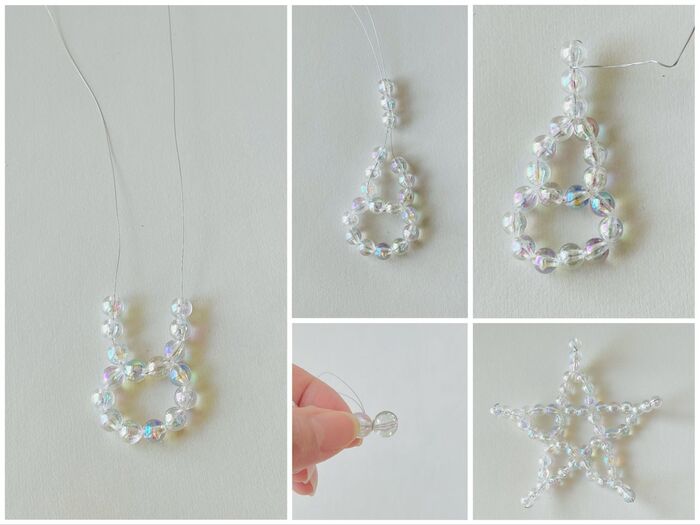 星型の尖りは、ワイヤーにて形作り♪