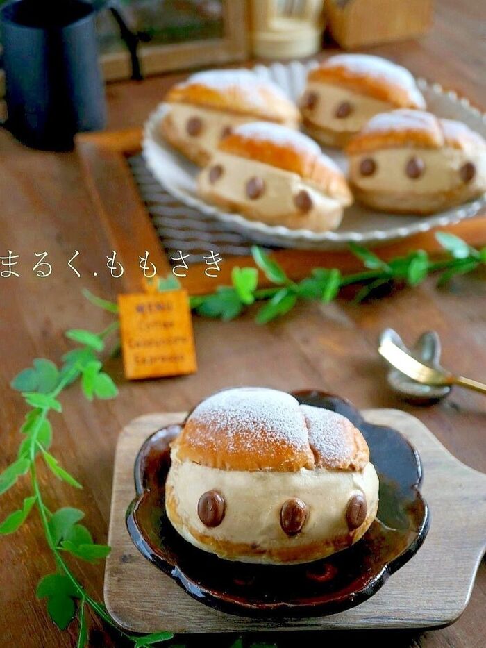 市販のパンで作る♪ラム香る~ふわふわコーヒークリームのマリトッツオ