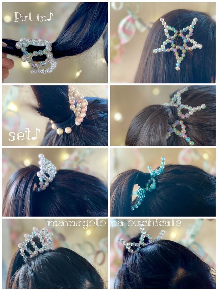 + 実際にポニーテールや添えたスタイル♪