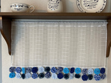 夏色ヨーヨーキルトで、爽やかカフェカーテン♪