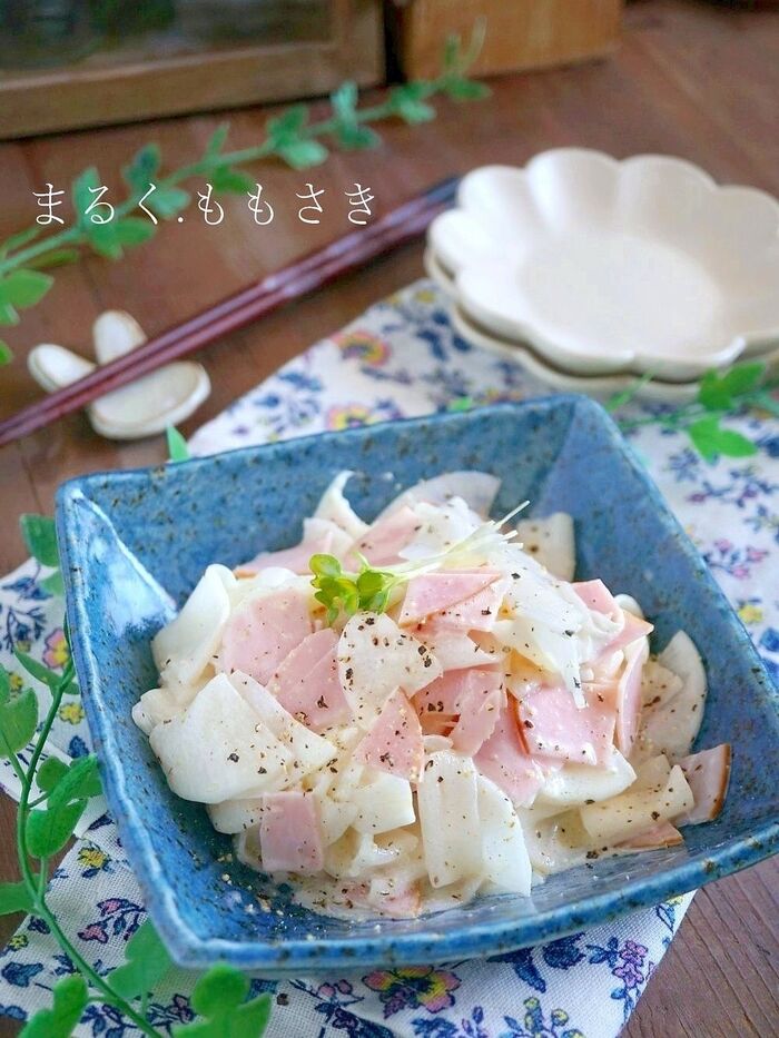 さっぱり副菜♪大根とハムのサラダ