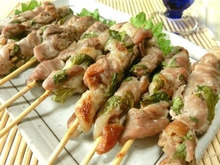 グリルで8分☆ 豚こまで梅しそ串焼き