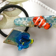 100均で見つけた海の生き物をレジンヘアアクセサリーに!!