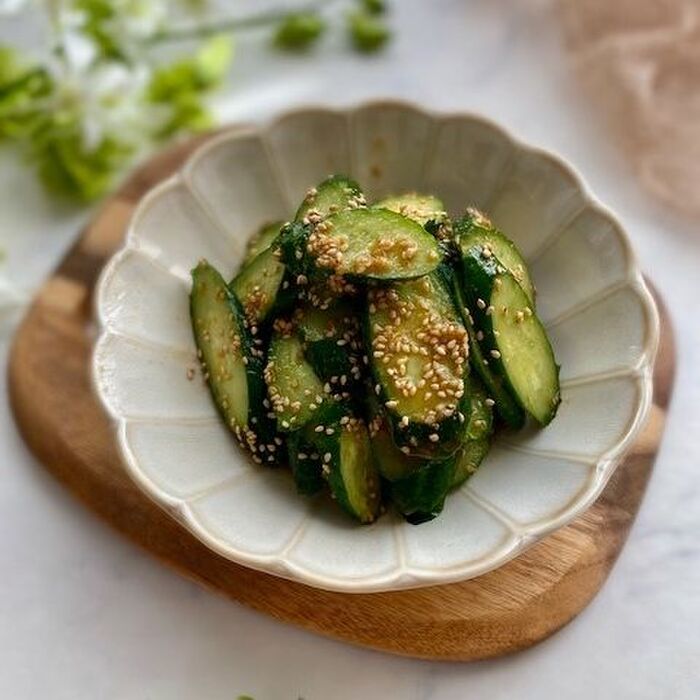 和えるだけ!すぐできる辛いきゅうりのごま和え