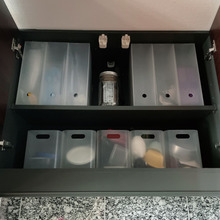 吊り戸棚収納をすっきり使いやすく!無印良品の収納ボックス活用法