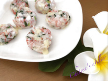 レンジで簡単⭐︎はんぺんとカニカマの大葉焼き♪