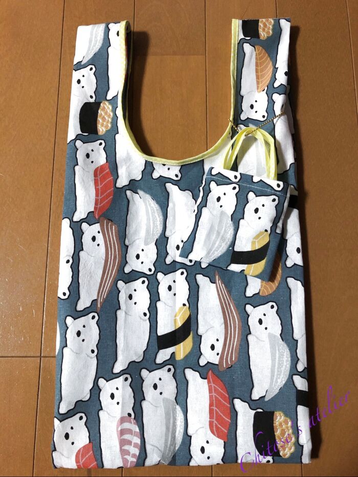 家で眠っていた100均アイテムでビニール袋型エコバッグ