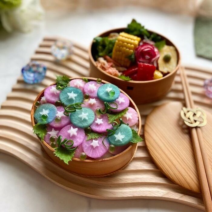 朝顔ちらし寿司弁当