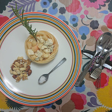 🍑🍑 桃と豆腐とブルーチーズの和え物 🍑🍑