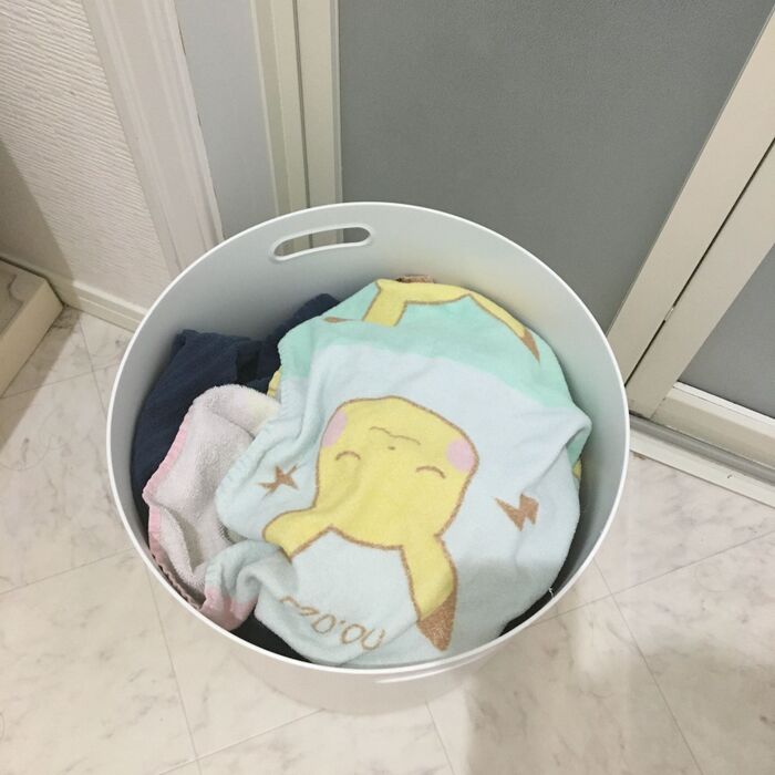 〇洗濯物は9割たたんでいません。