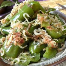 ズボラうま♪ ちぎりピーマンとじゃこの醤油煮