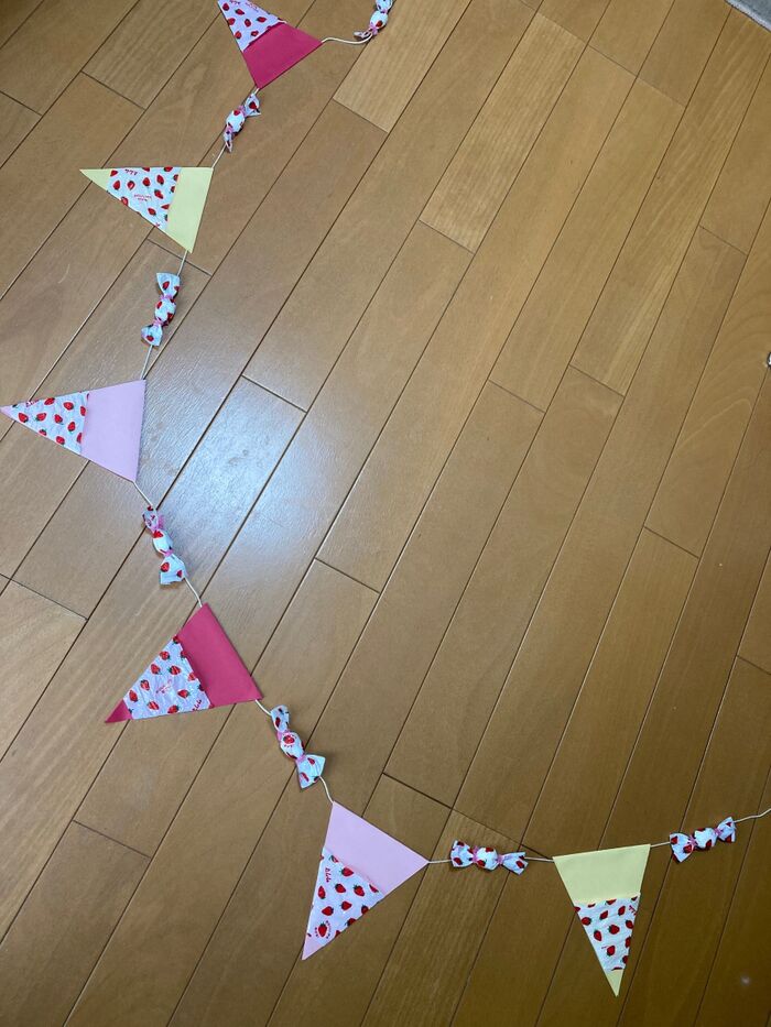ガーランドの出来上がり。