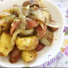 ジャーマンポテト バジルマヨ♡