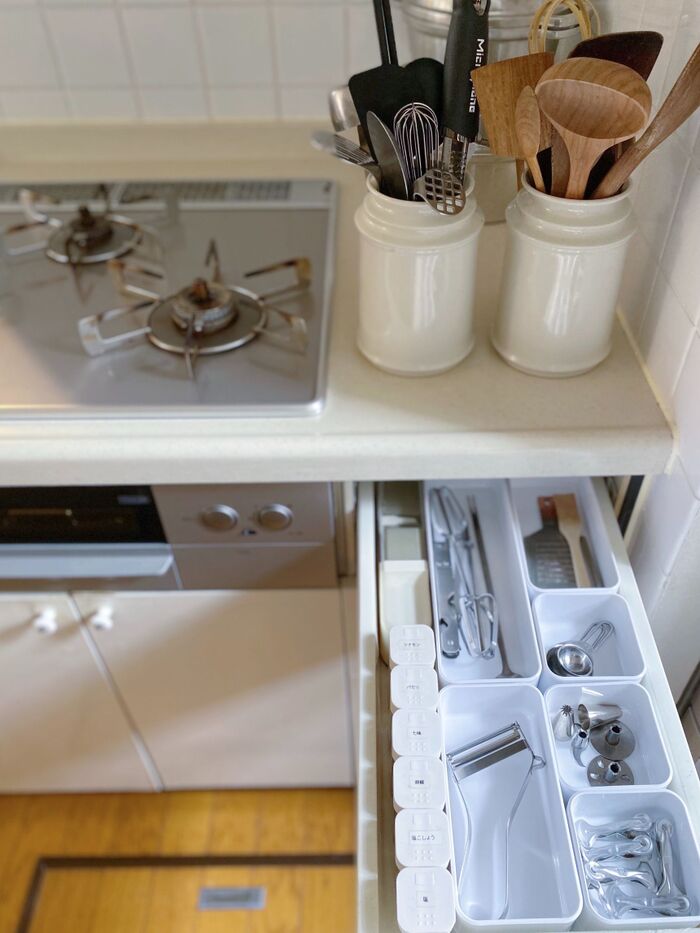 キッチンの引き出し見直し。ニトリですっきり!