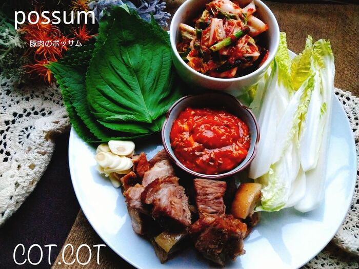 ★韓国の常備菜 ミッパンチャン。豚肉のポッサム ゼユッ ポッサム★