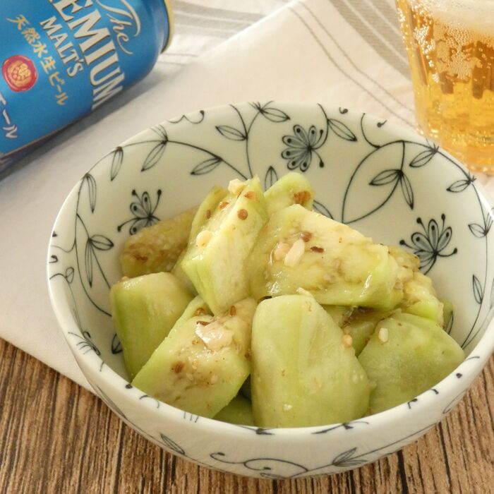材料4つ★ナスのデュカオリーブ和え