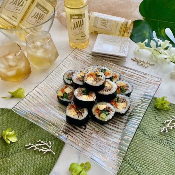 韓国風海苔巻き「キンパ」とJAVATEAで週末ランチ