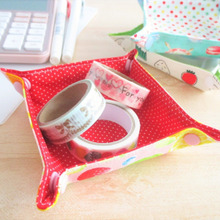 【型紙付き】ハギレ活用ファブリックトレー《ボタン》の作り方