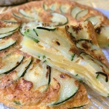 失敗しらず☆ズッキーニとじゃがいものミルフィーユオムレツ