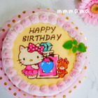 【誕生日ケーキ】キティちゃんのシフォンケーキ☆サンリオ