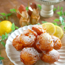 レモン果肉入り♪サクサク~レモンドーナツ