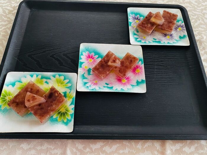 饅頭1個で何作ろう!あっ、これがいい(^O^)目から鱗の御影羊羹