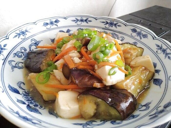 ナスを少ない油で炒める工夫!【ナスと豆腐のオイスター炒め】