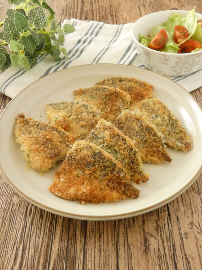 アジのマヨチーズパン粉焼き