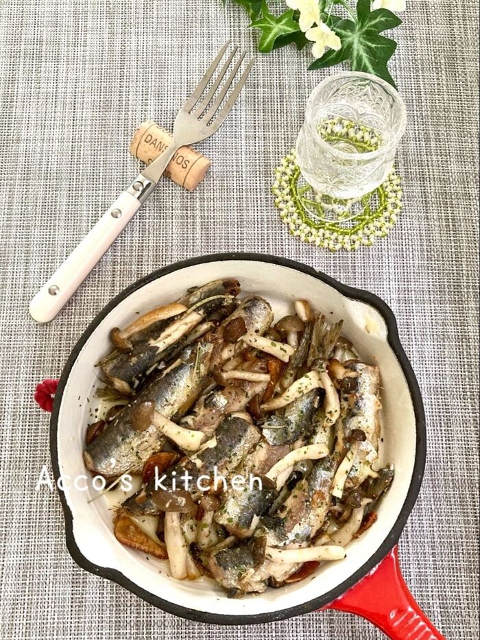 追いマヨでコクうま!♡イワシのアヒージョ♡