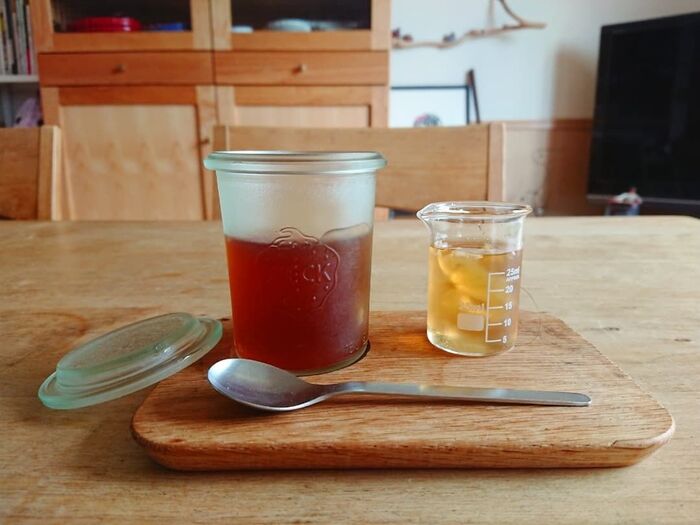 お好みのシロップをかければオシャレなTEAゼリーの完成